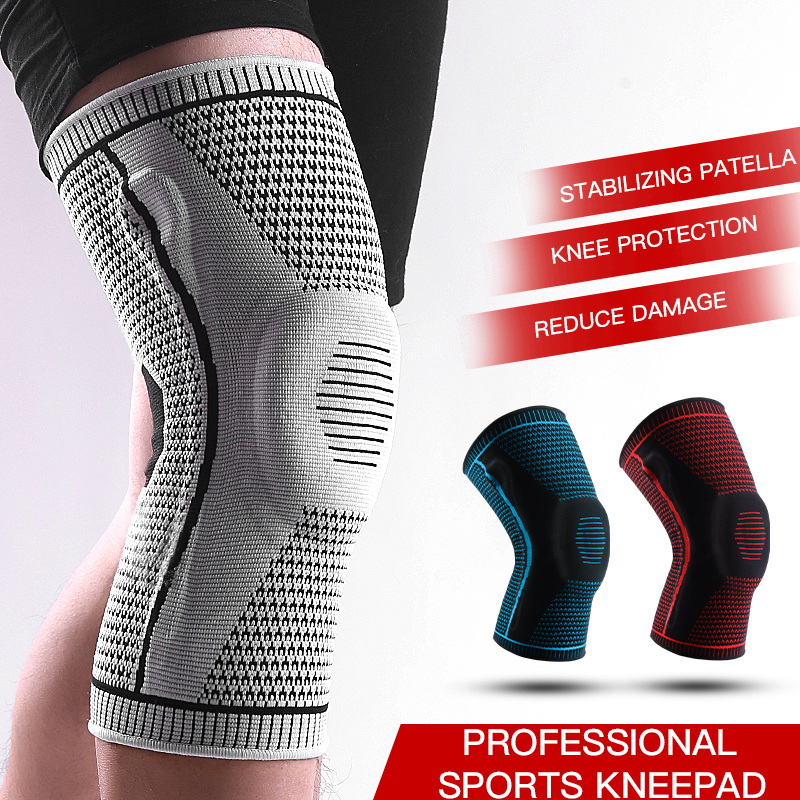 Compression Knee Sleeve - Antislip kniebrace met patella-gelpad Stabilisatoren Comfort-Fit