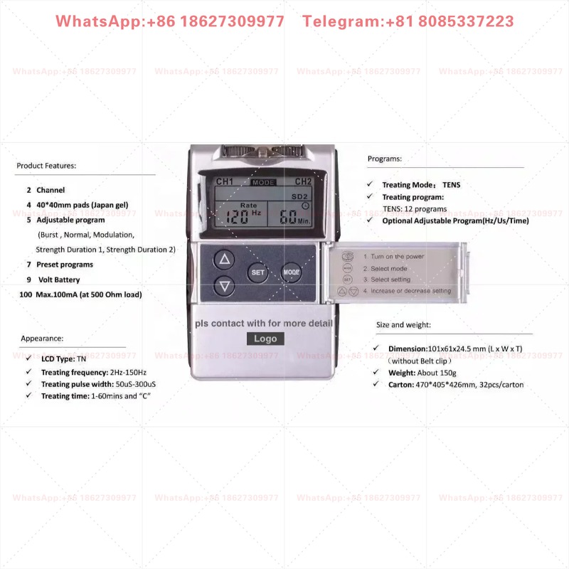 7000 4-kanaals 15 modi pijnver - Tens Pain Relief Unit recensie en prijs