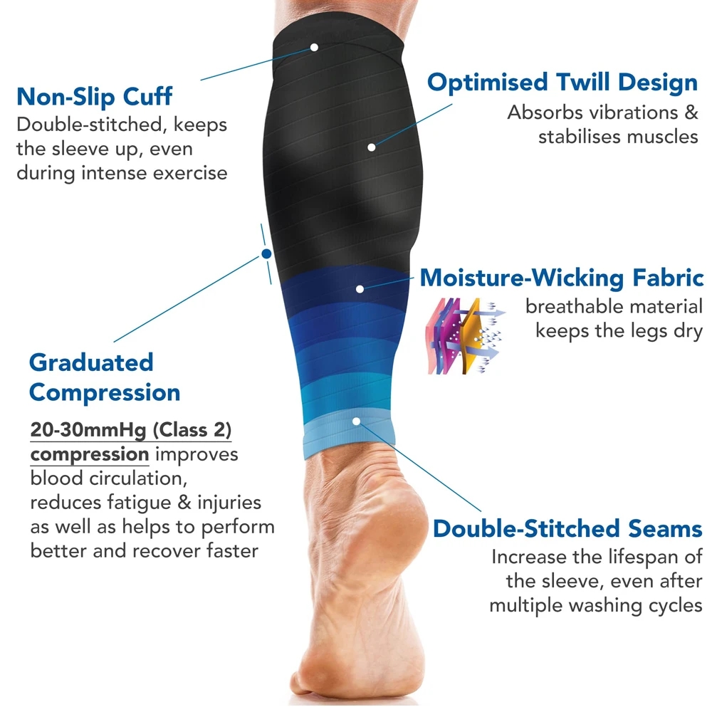 1 paar Kalf Compressie Mouw 20 - Compression Knee Sleeve recensie en prijs